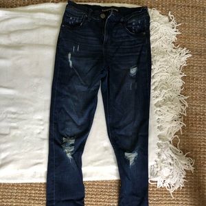 Express Dark wash high waisted jeans